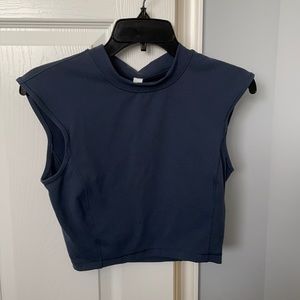 Grey/blue cropped LuluLemon Tank